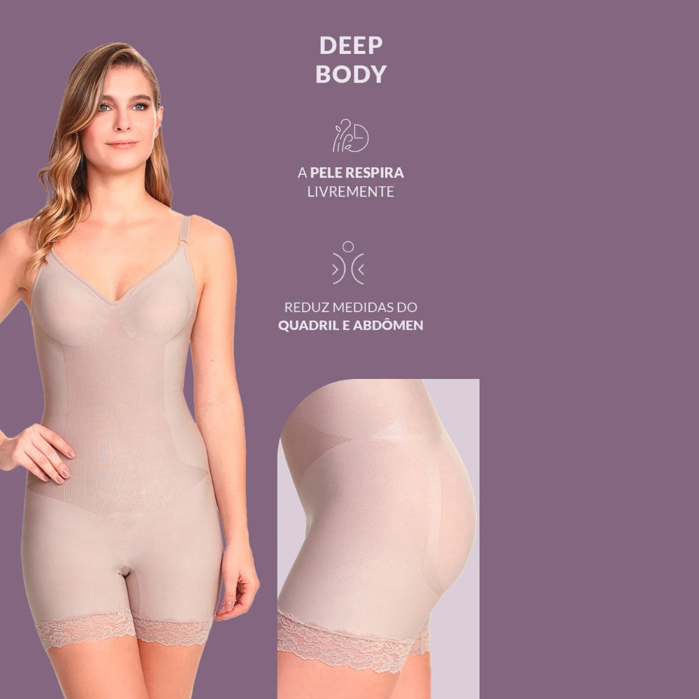 Macaquinho Shades Costas com Decote Profundo, Ideal para Usar com Roupas mais Decotadas