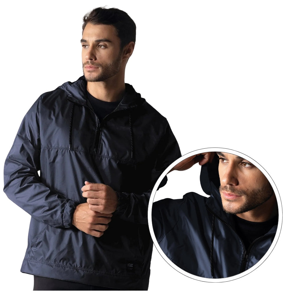 Jaqueta Corta-Vento Meio Zíper Masculina