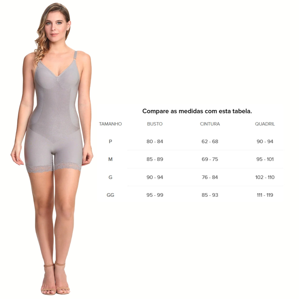 Macaquinho Shades Costas com Decote Profundo, Ideal para Usar com Roupas mais Decotadas