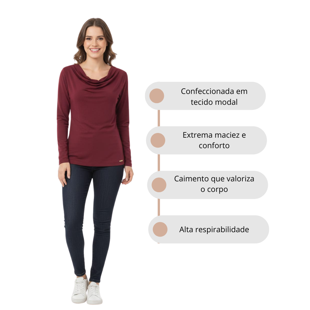 Blusa Feminina em Modal A Evolução do Algodão com Conforto - Lua Luá