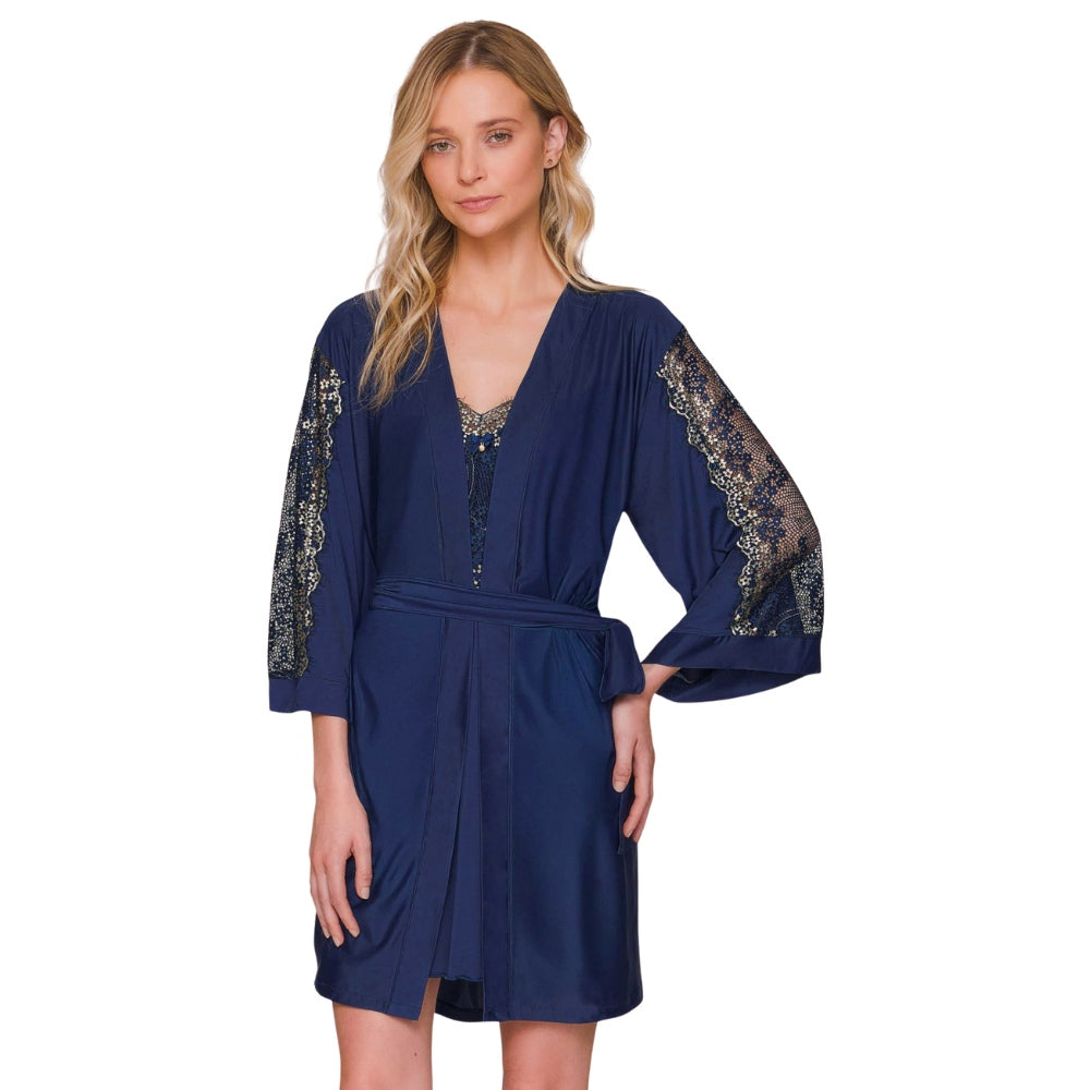 Chambre Feminino Curto Lunor com Renda e Amarração em Poliamida