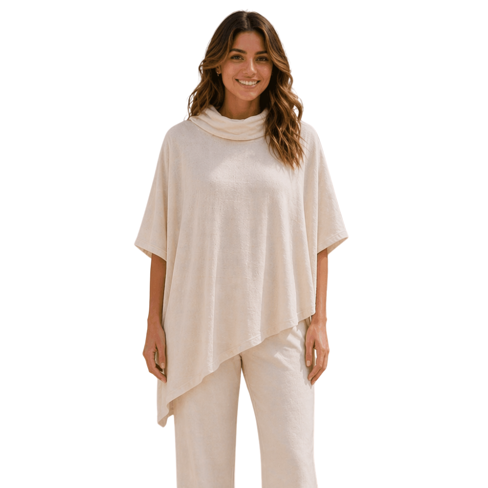 Blusa Feminina Estilo Poncho Leve e Elegante