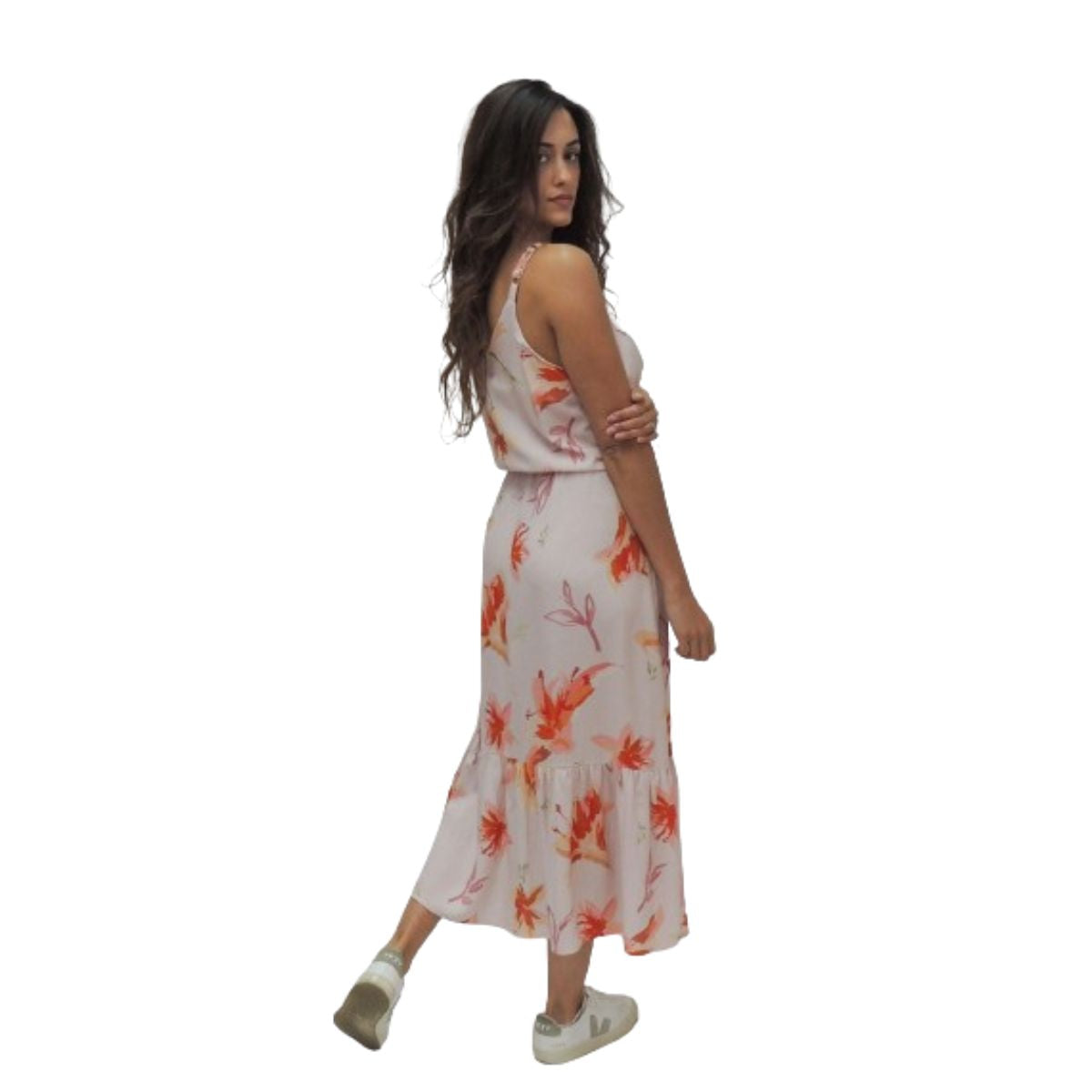Vestido Feminino Midi Floral