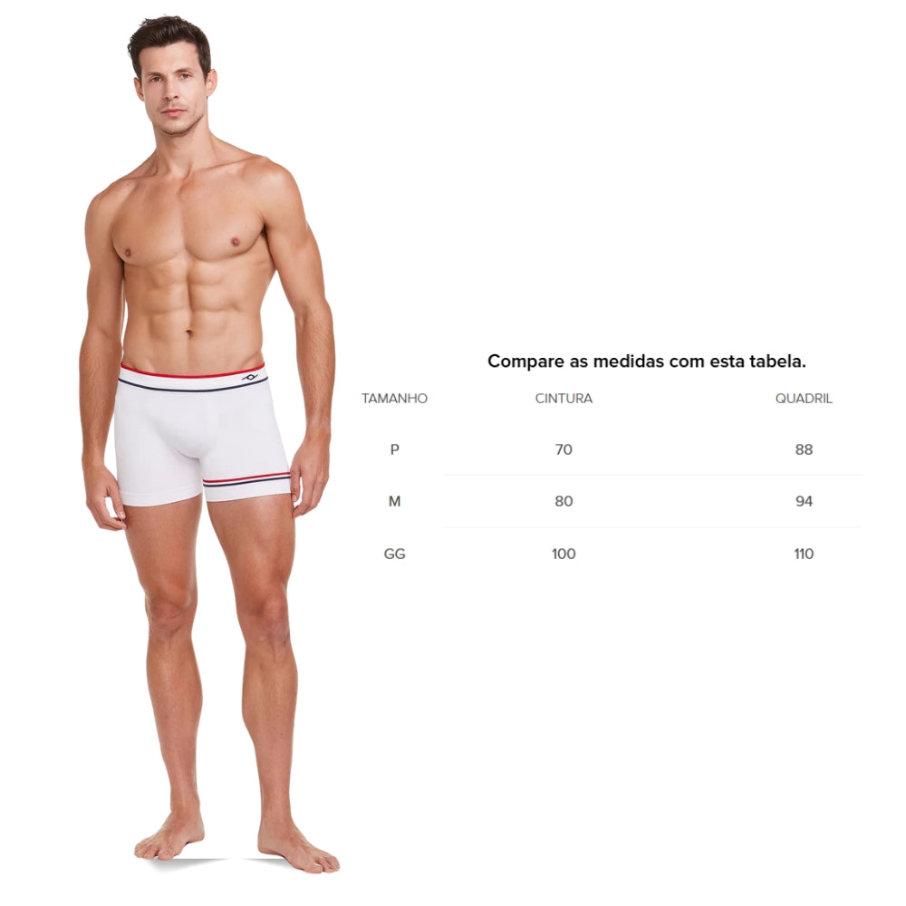 Cueca Boxer Microfibra Sem Costura não Enrola nas Pernas