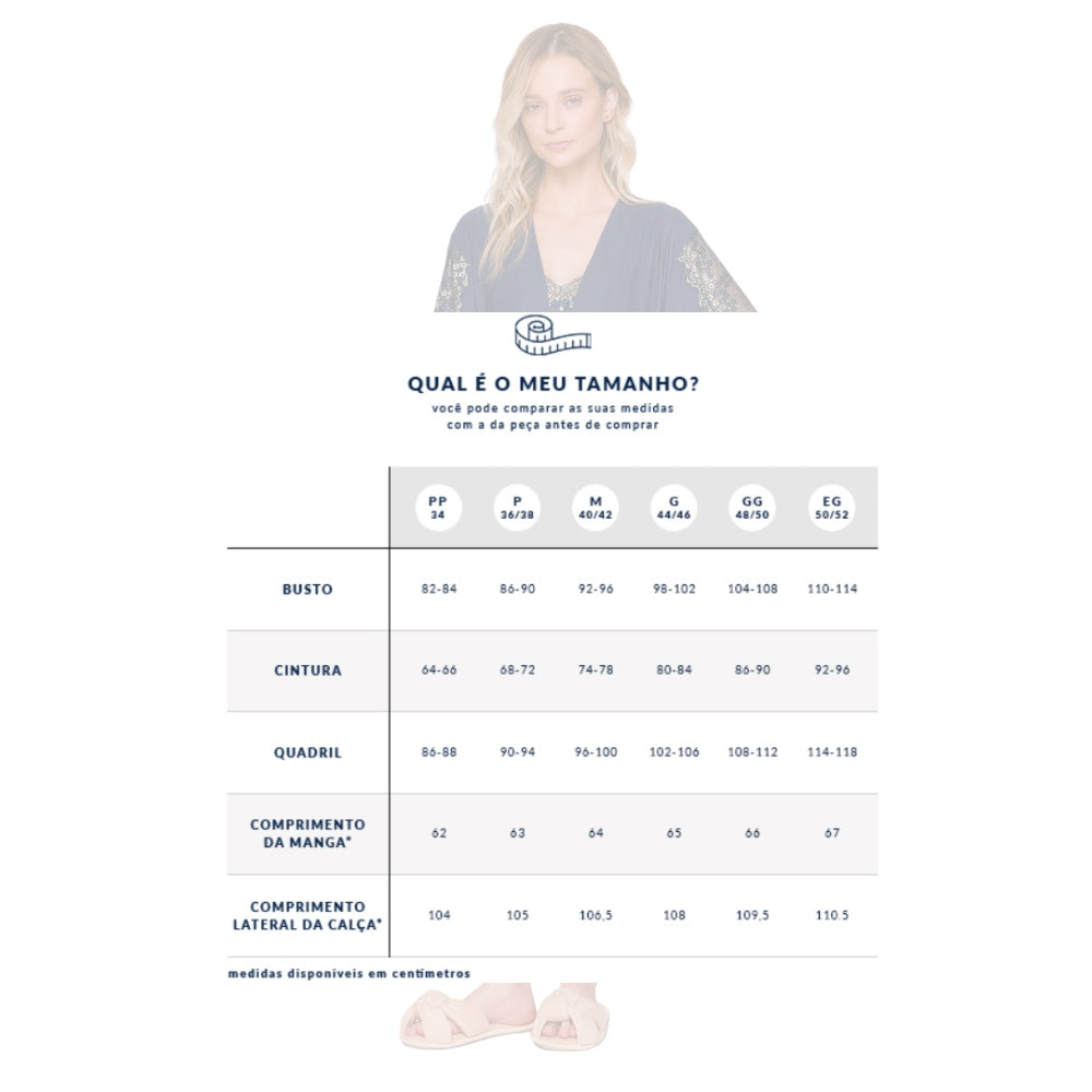 Chambre Feminino Curto Lunor com Renda e Amarração em Poliamida