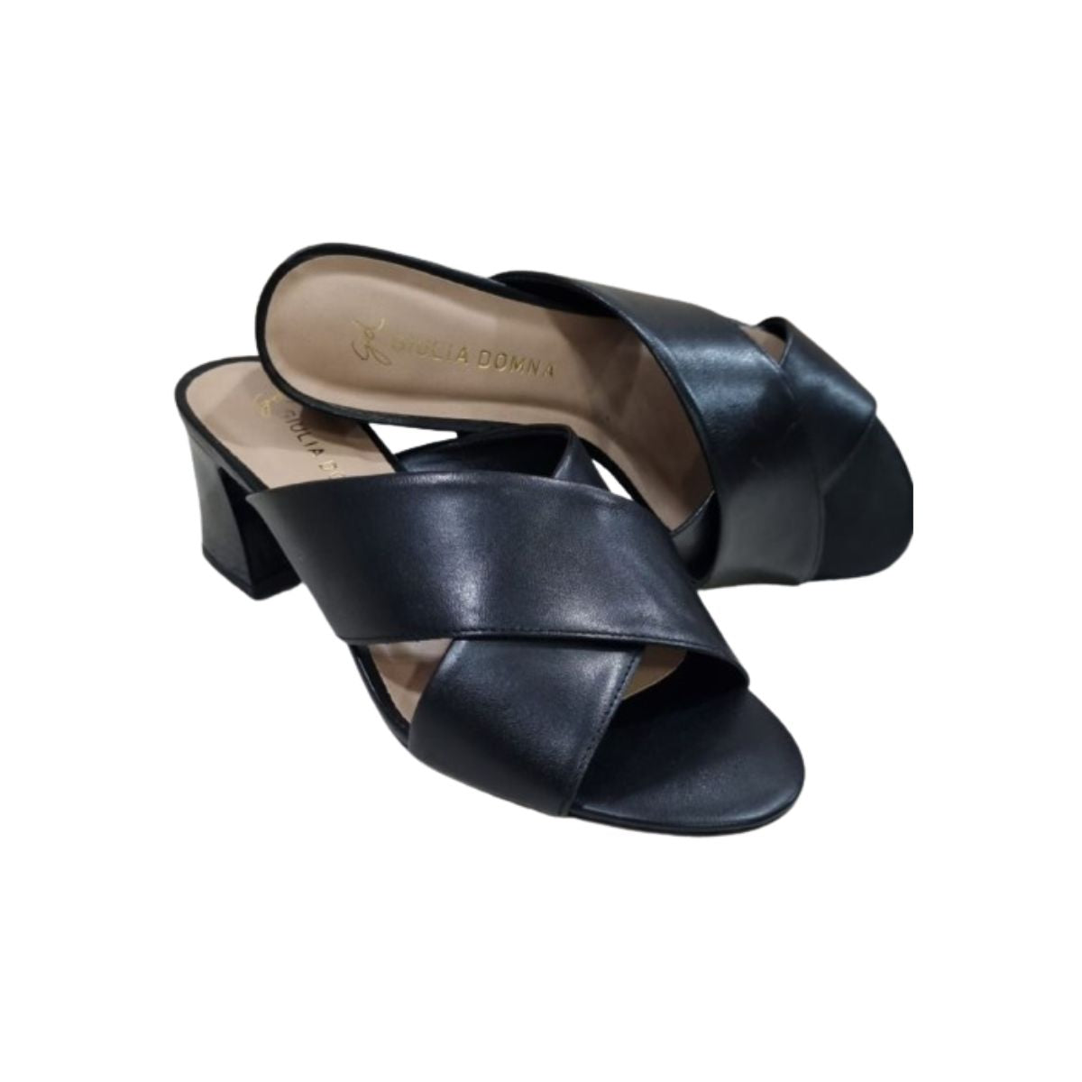 Tamanco Atanado Stone Preto com Tiras Cruzadas