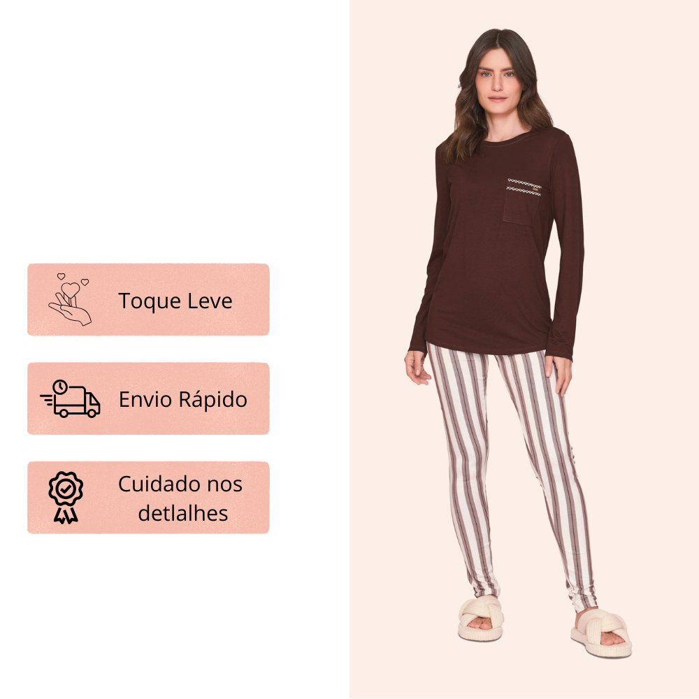 Pijama Legging Feminino Chic Harmony Viscolycra em Sublime Touch - Lua Luá
