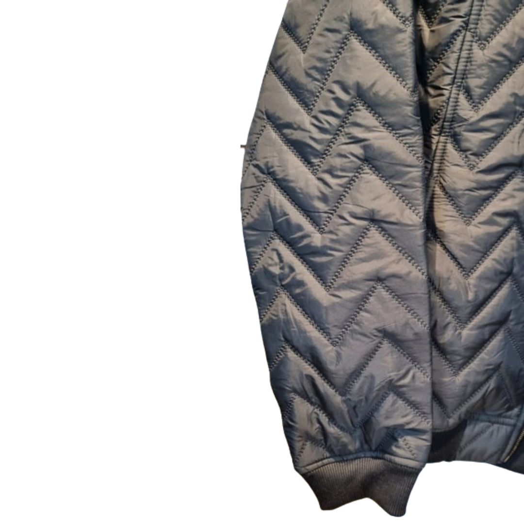 Jaqueta Masculina com Ziper Punho e Barra Ribana