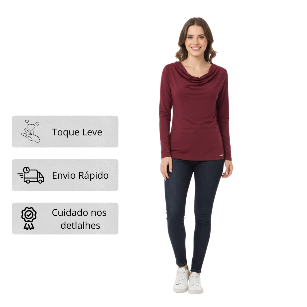 Blusa Feminina em Modal A Evolução do Algodão com Conforto - Lua Luá