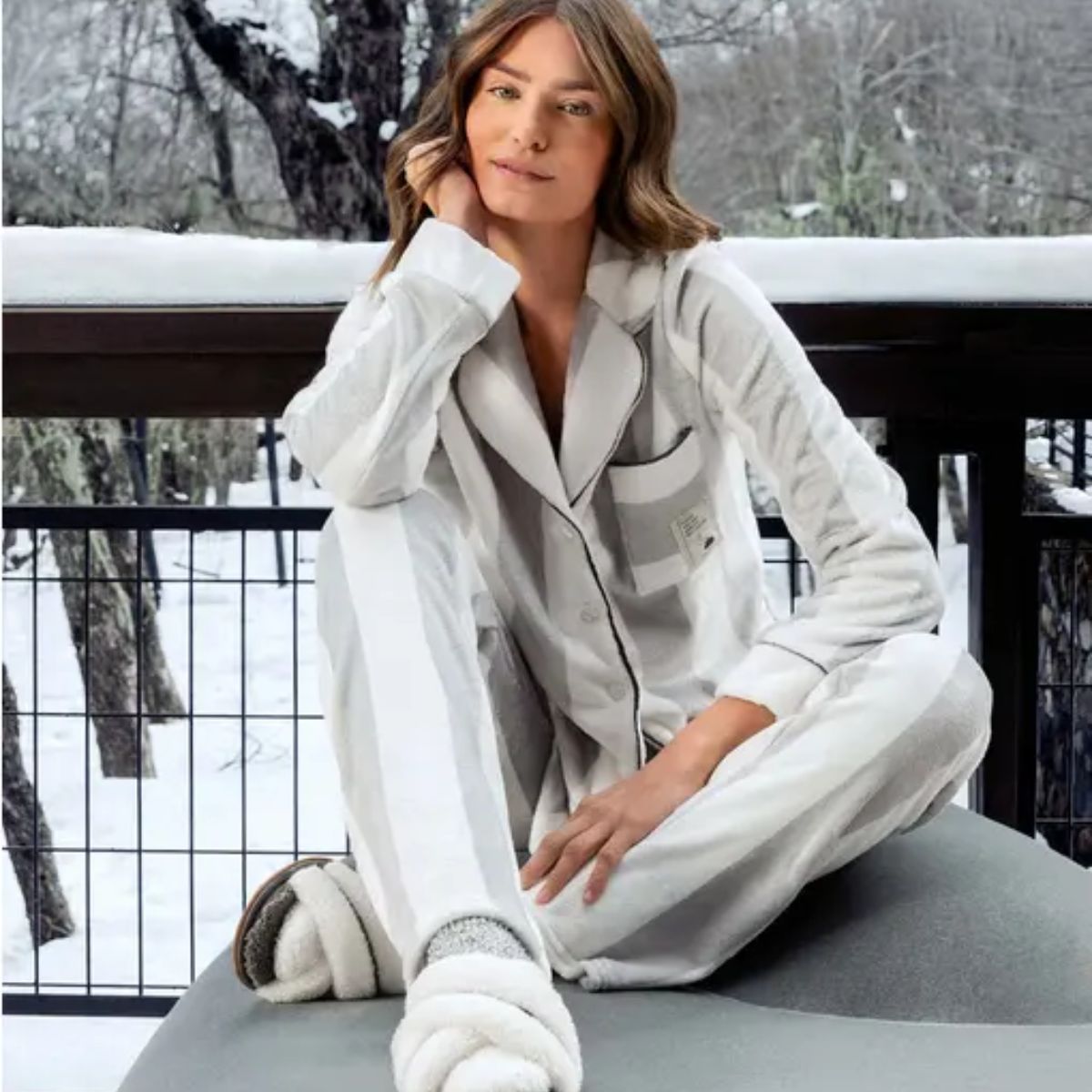 Pijama Aberto Fleece Get Together Lua Luá