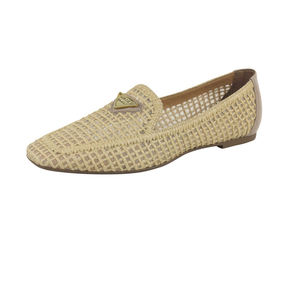 Sapatilha Casual Rafia Natural e Detalhes em Couro Perfeita para o Verão