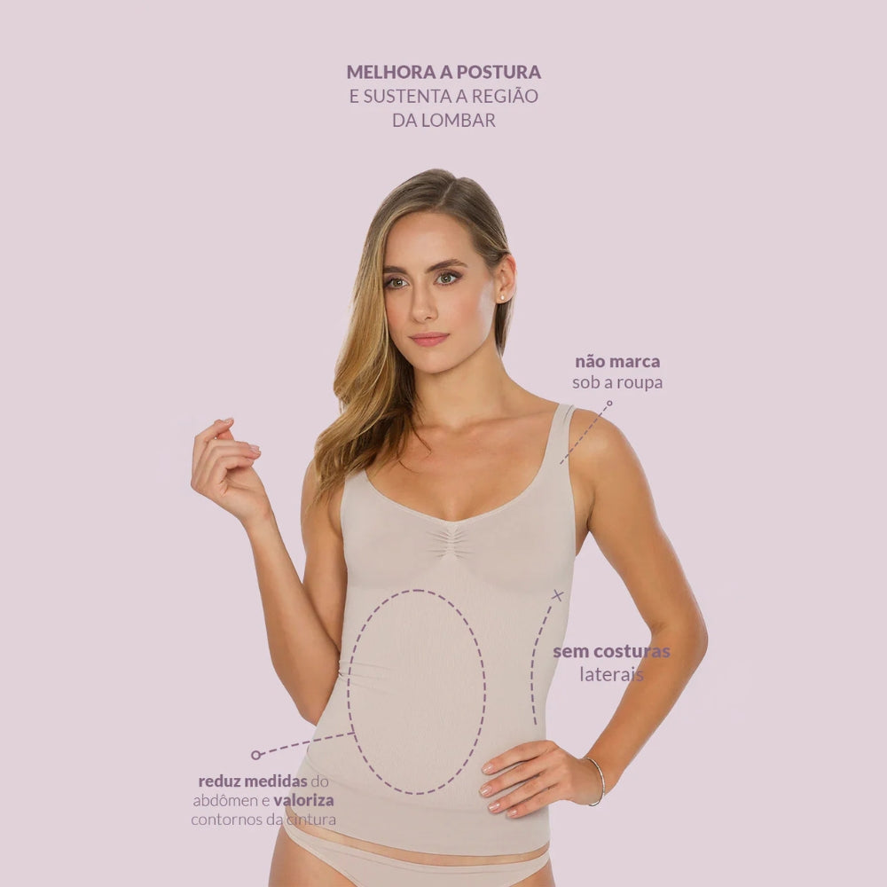 Regata Modeladora Sem Bojo Afina Cintura