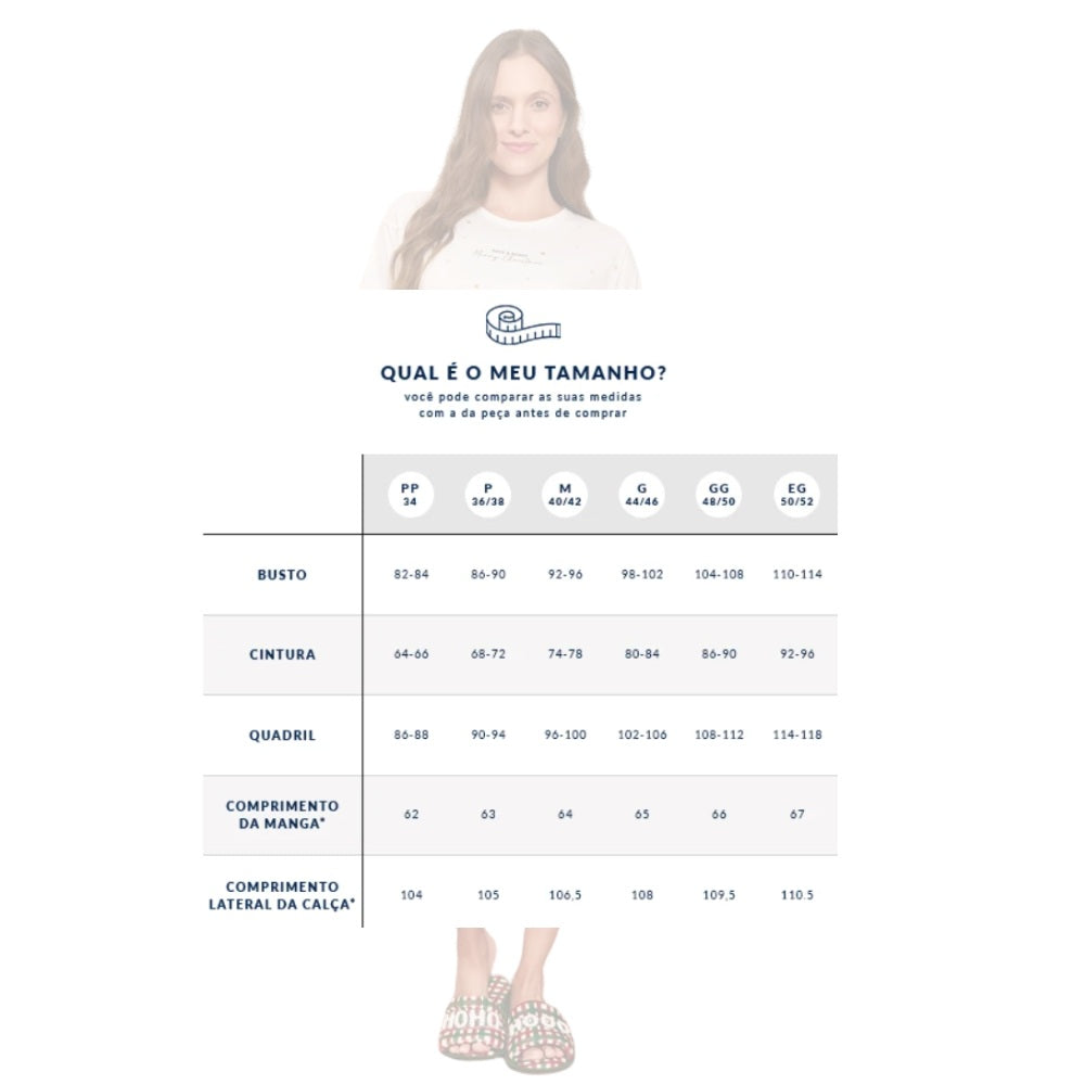 Pijama Curto Feminino Especial Natal Bears Wishes em Sublime Touch