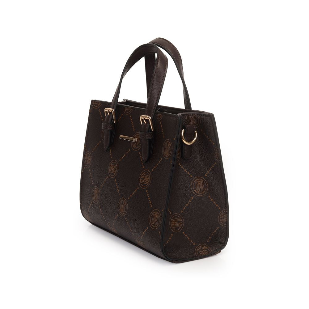 Bolsa Satchel Media Com Estampa