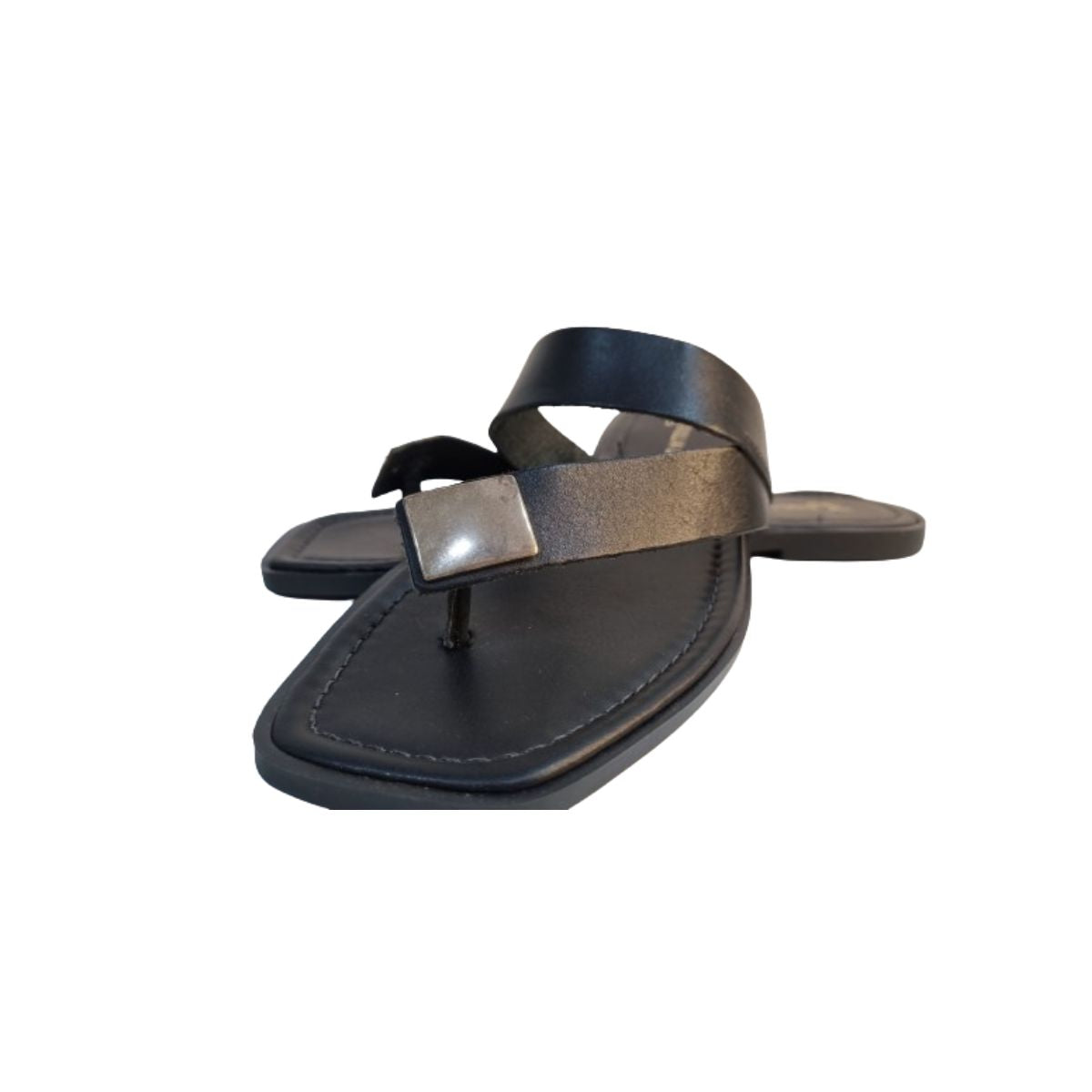 Chinelo Sandália Stone Preto Giulia Domna