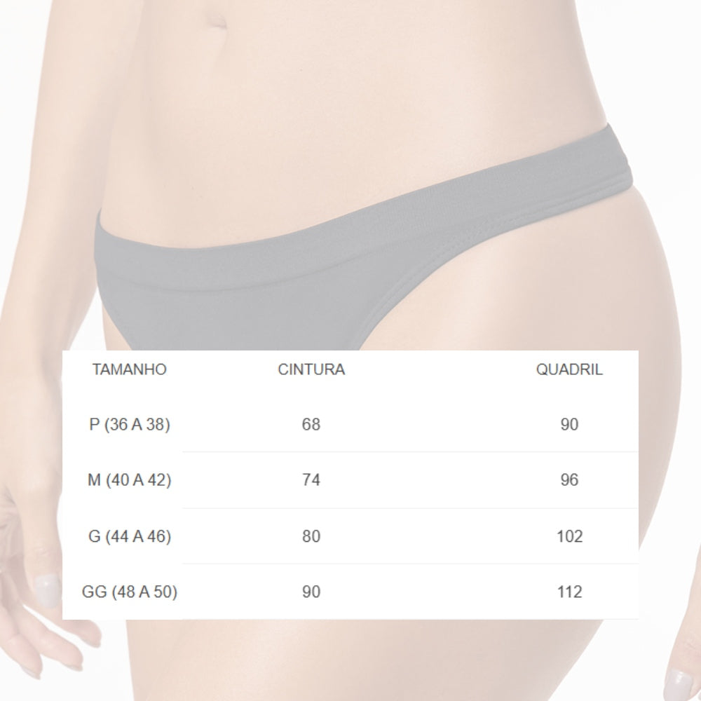 Calcinha Fio Dental em Microfibra sem Costura