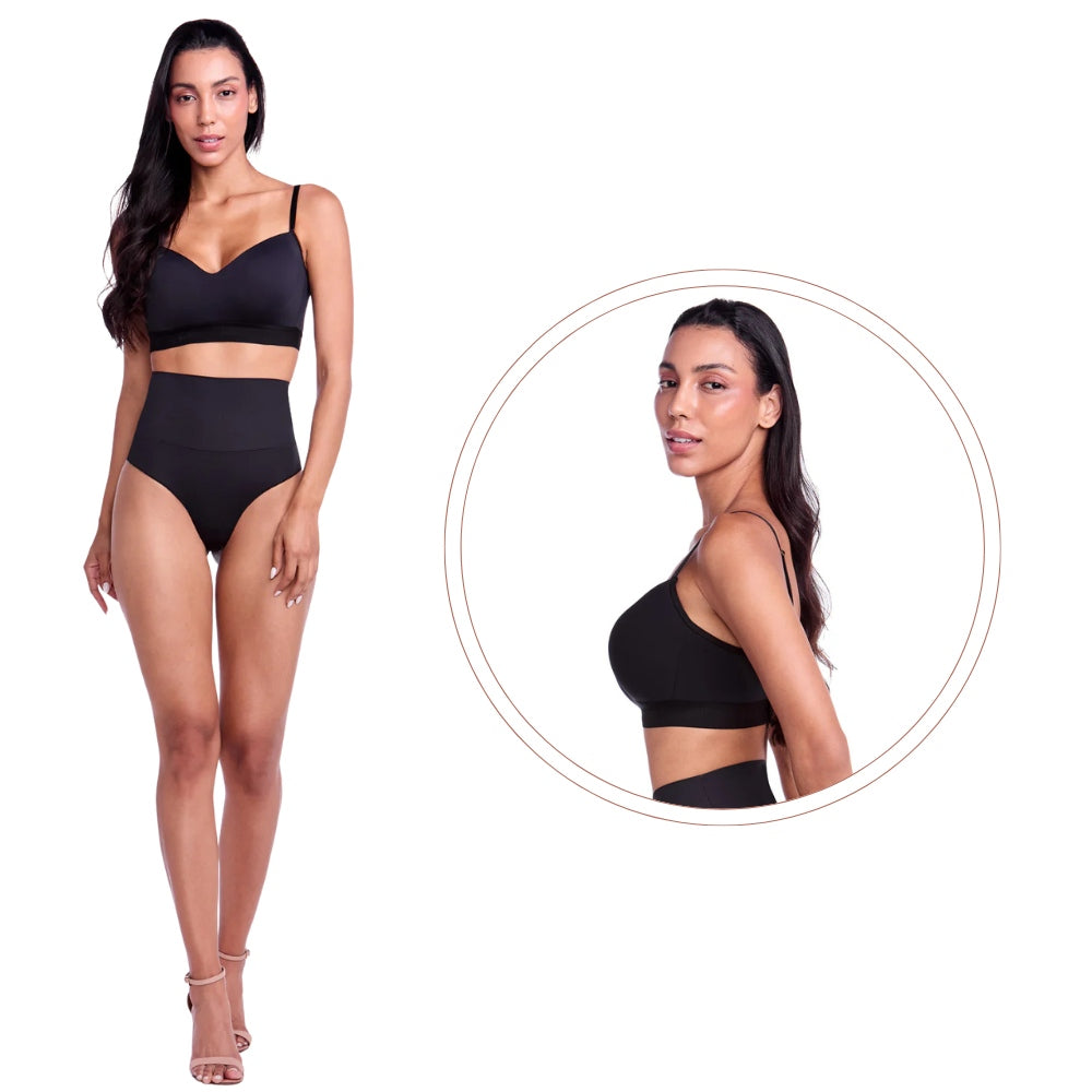 Sutiã Basic Top Com Bojo Zero Compressão Leve e Respirável