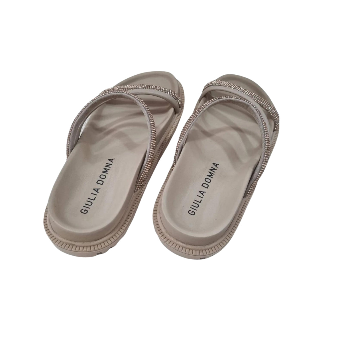 Sandália Chinelo Feminina com Tiras Slides e Strass