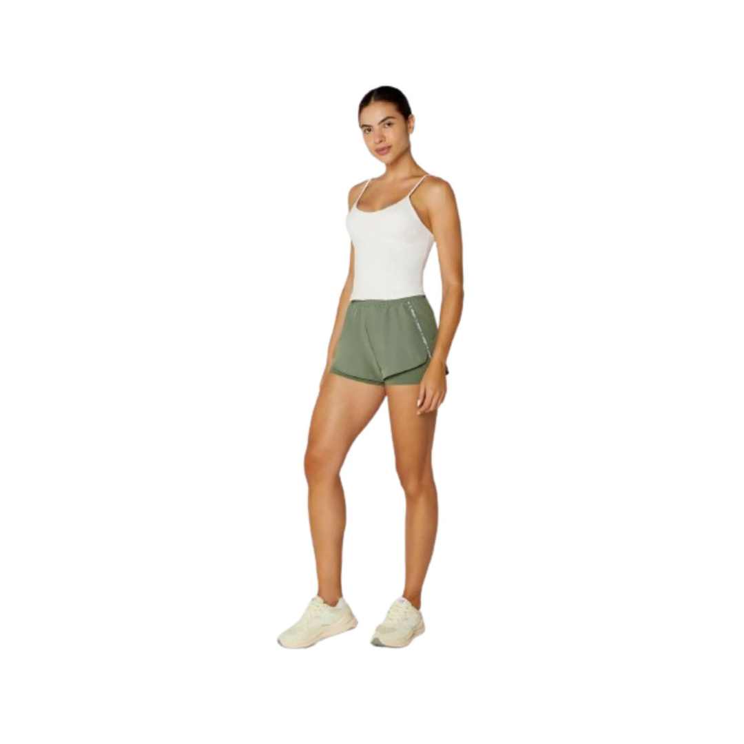 Shorts 2 em 1 com Fita Personalizada Alto Giro