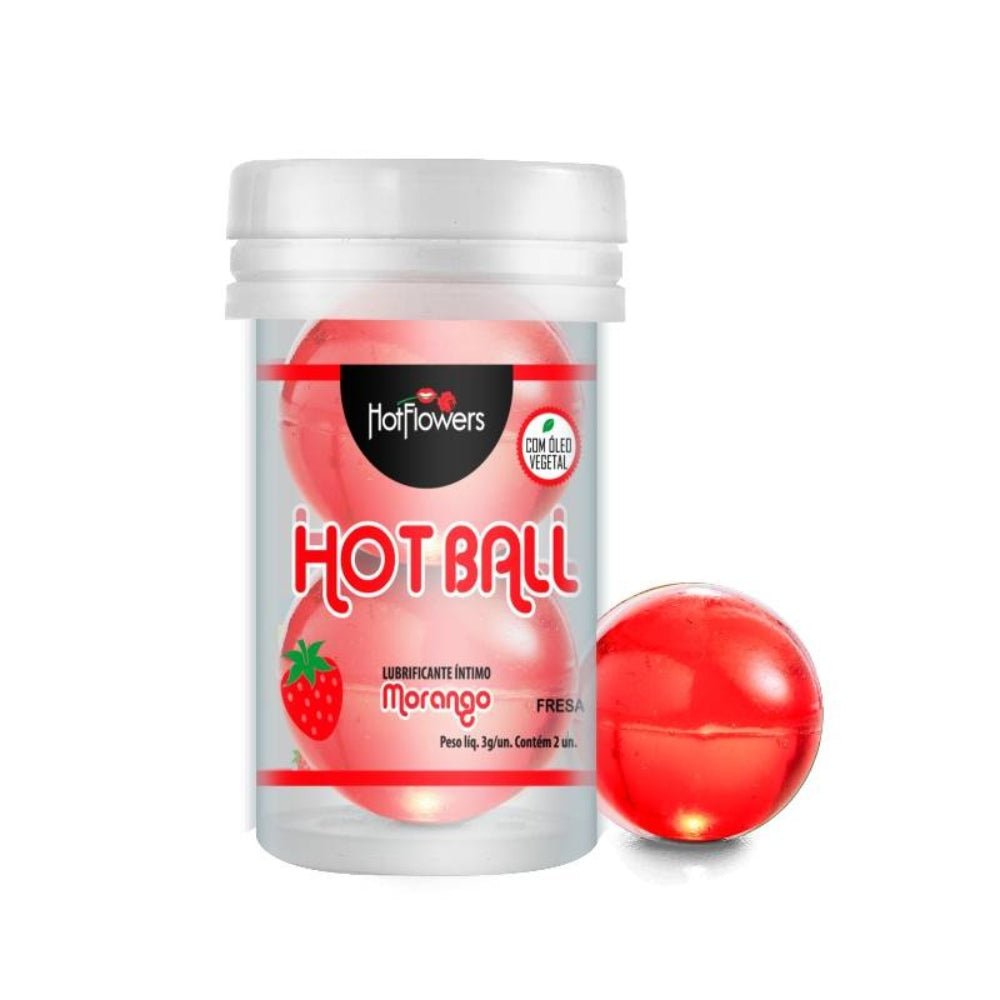 Hot Ball Aromática Lubrificante Íntimo Morango