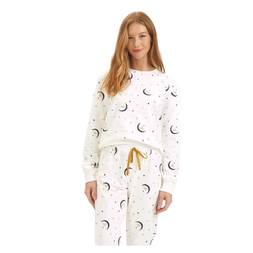 Pijama Manga Longa Feminino Cor com Amor