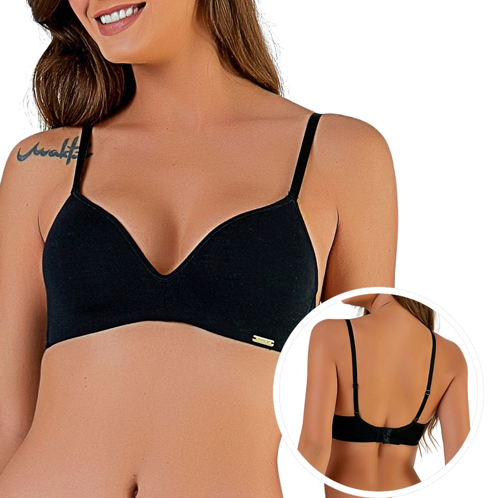 Sutiã com Bojo em Algodão Respirável