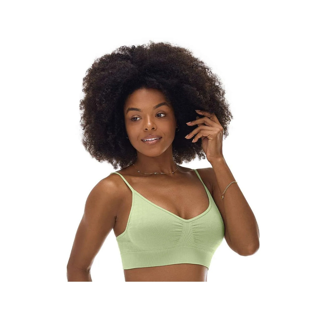 Sutiã com Bojo Removível sem Costura Jacquard Quadriculado Conforto e Detalhe Anatômico