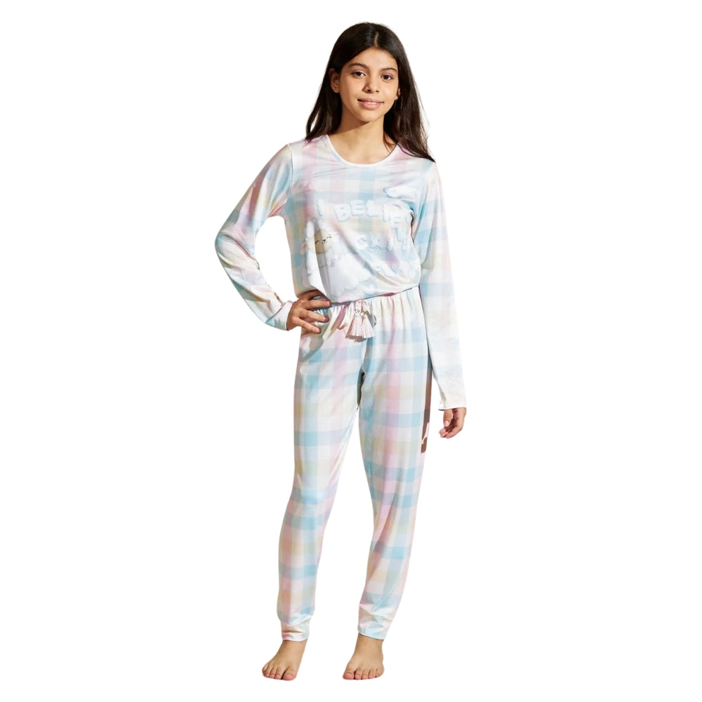Pijama Feminino de Comfort Flanelado