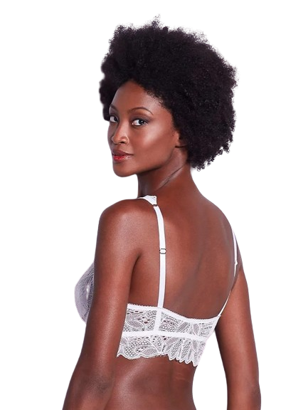 Conjunto Em Renda Branco Com Sutiã Em Triângulo Hope