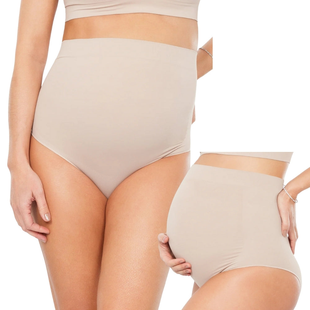 Calcinha Gestante Cintura Alta Cós Largo e sem Costuras Laterais
