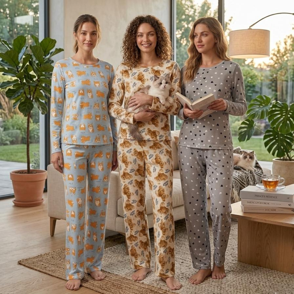 Pijama Feminino Suede Inverno Conforto e Maciez para os Dias Frios