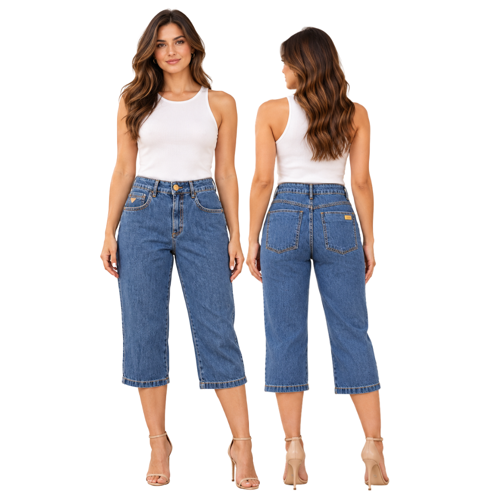 Calça Feminina Capri 100% Algodão | Ilícito