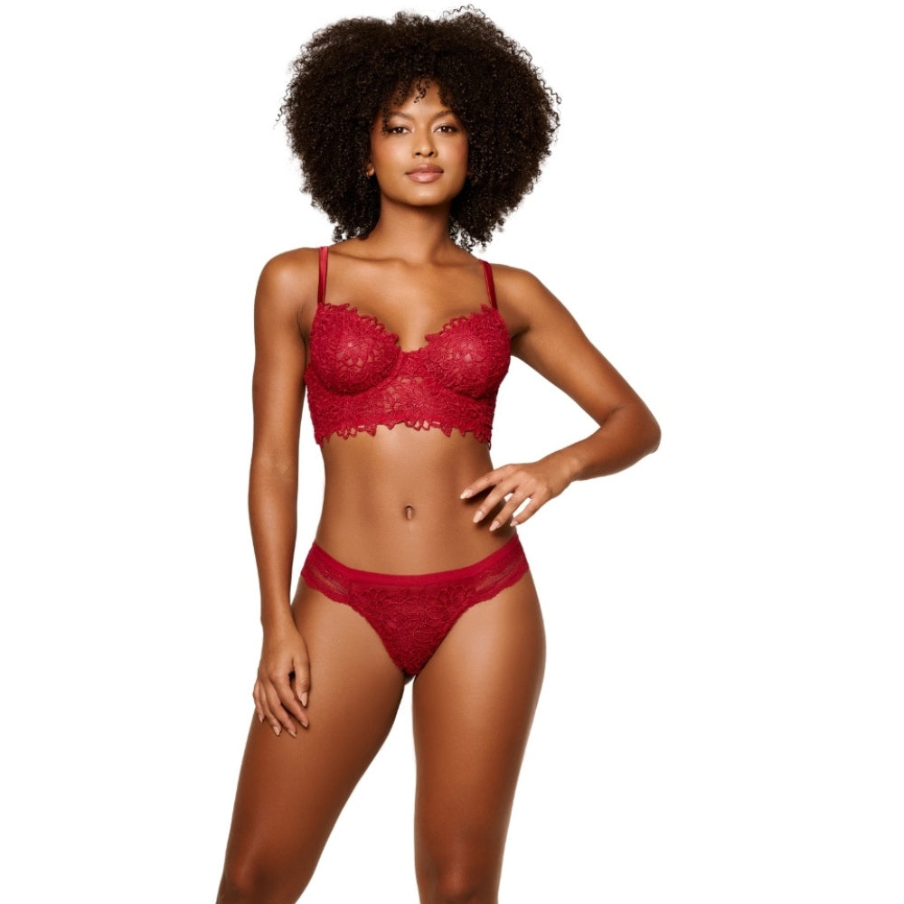 Conjunto de Lingerie de Luxo em Tule e Guipir sem Bojo