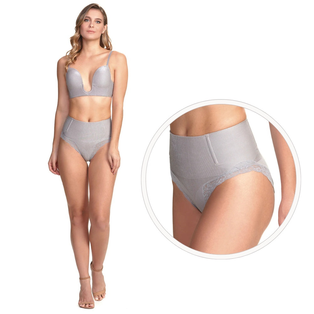 Calcinha Shades Cintura Média Tecido Duplo na Região da Barriguinha com Efeito Modelador Imediato