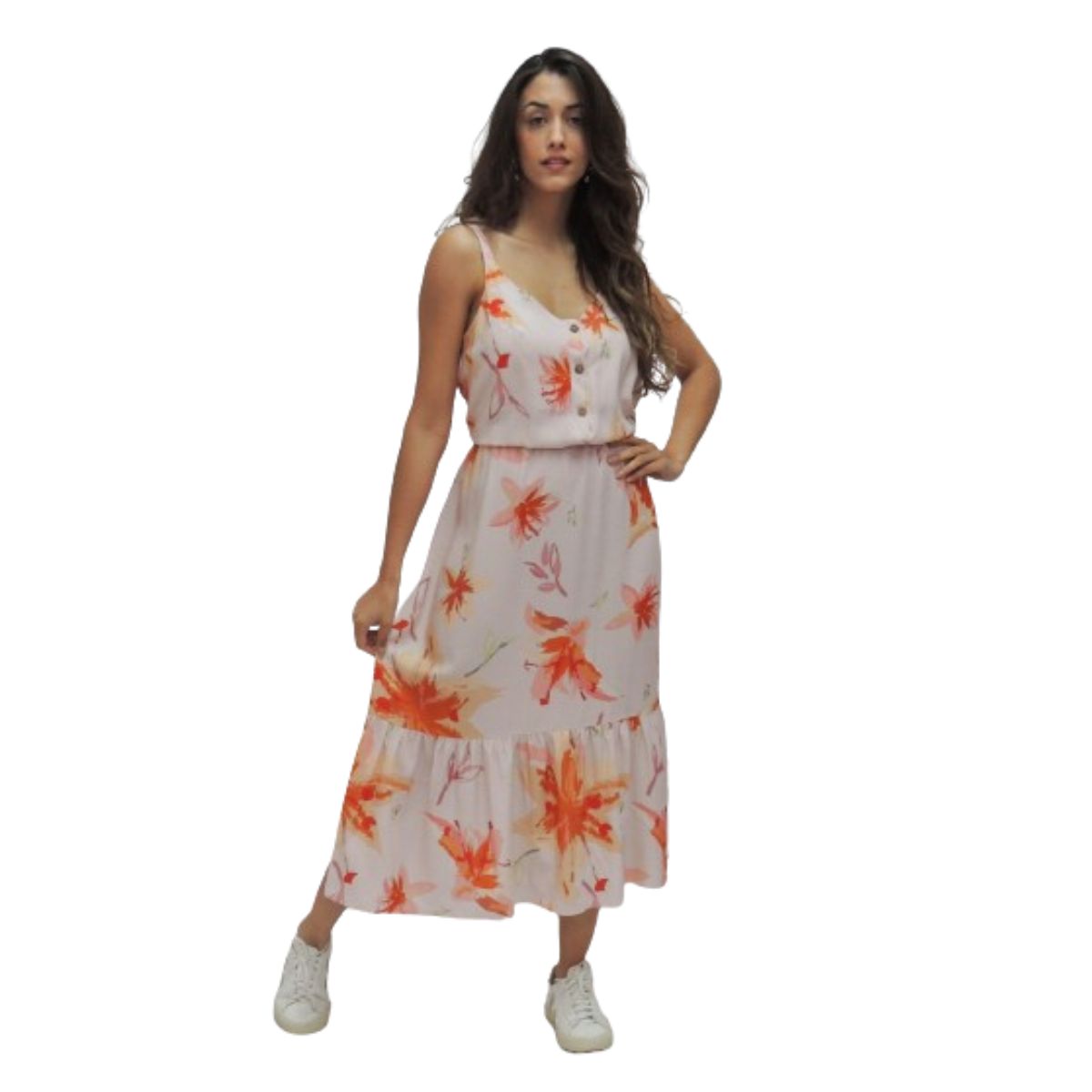 Vestido Feminino Midi Floral