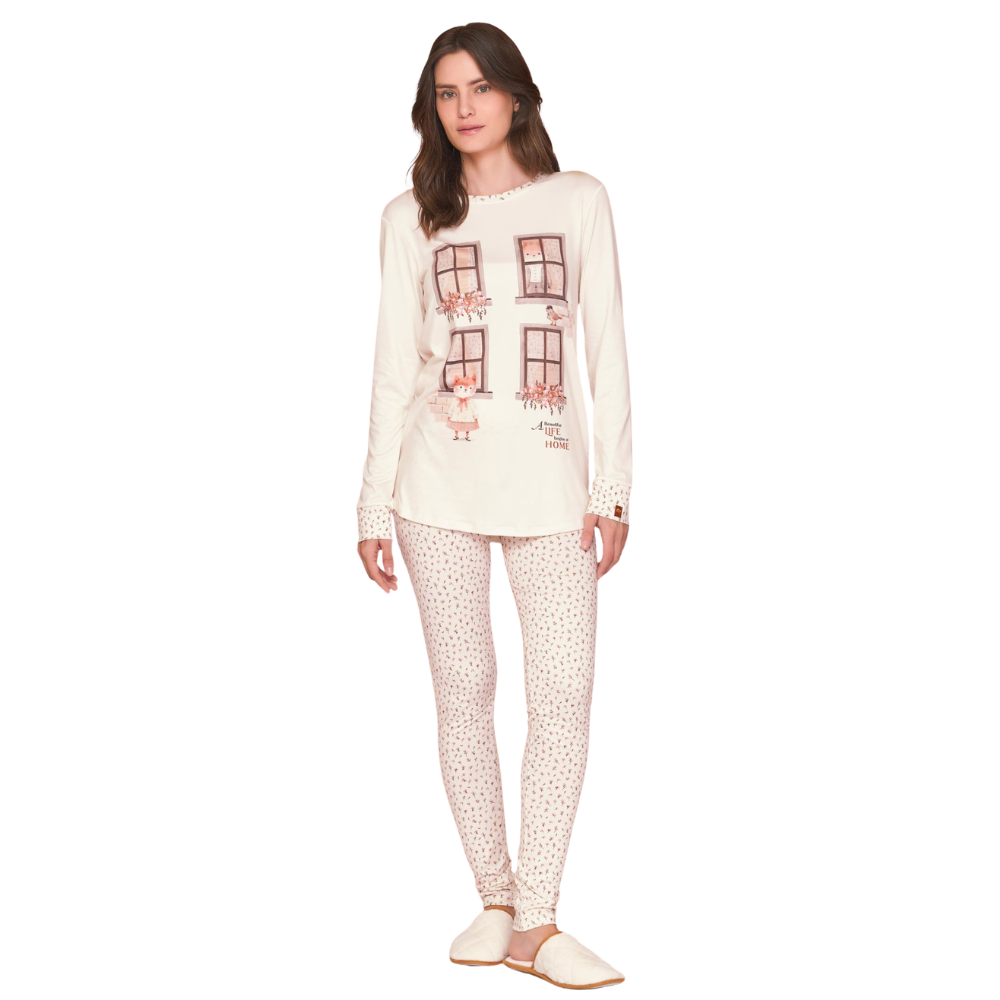 Pijama Legging Feminino Cots Cats em Sublime Touch