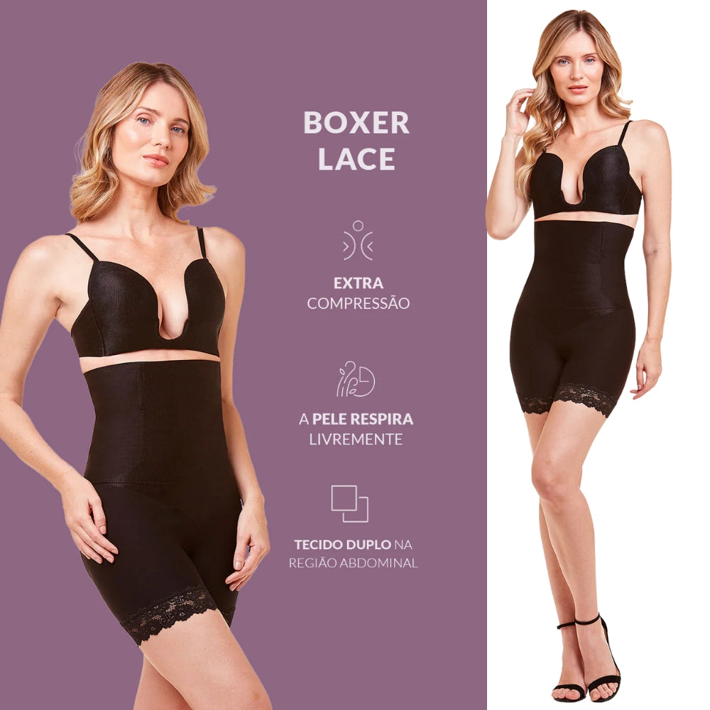 Bermuda Shades Modeladora Cintura Alta e Efeito Up no Bumbum