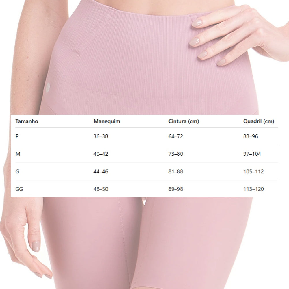 Bermuda Curta Modeladora com Barbatana que Não Enrola Suaviza a Celulite e Reduz Atrito entre as Pernas