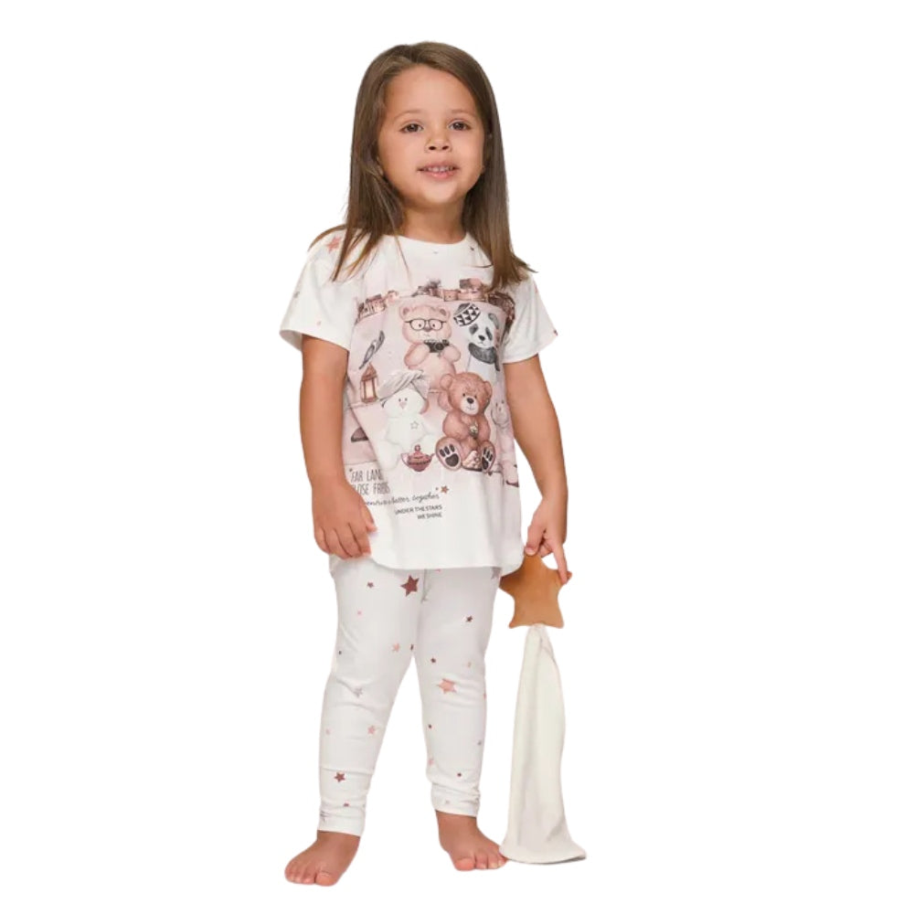 Pijama Baby Girl Camiseta e Calça Legging em Sublime Touch