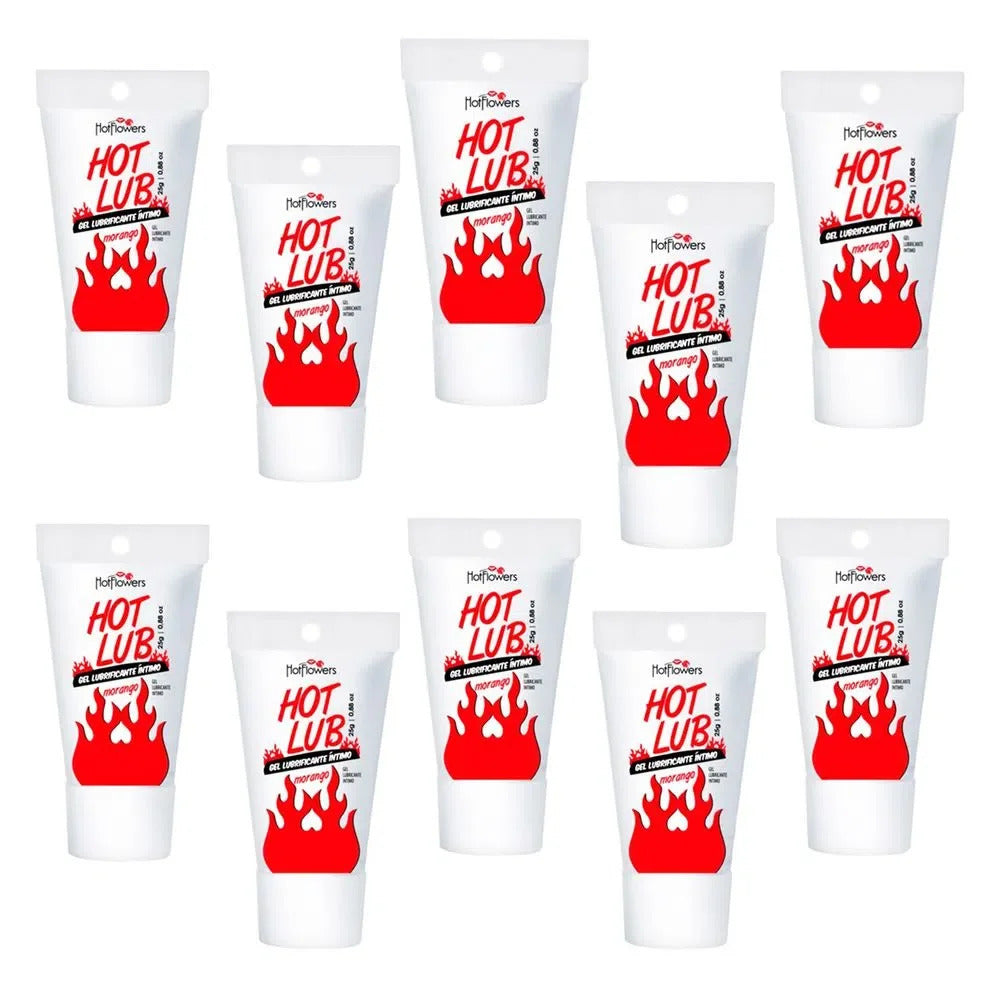 Gel Lubrificante Íntimo De Morango Hot Lub HotFlowers