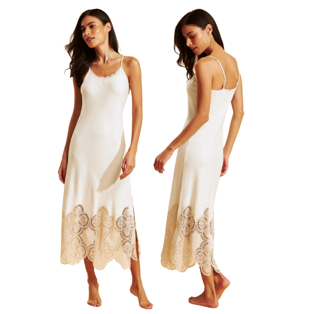 Camisela Dress de Viscolinen com Renda