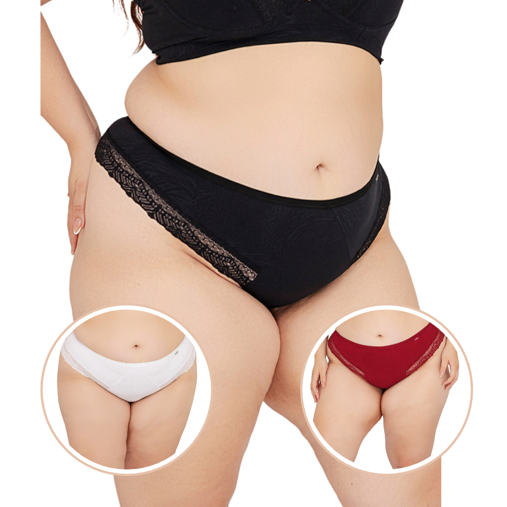 Calcinha Plus Size Tanga Brasileira com Renda