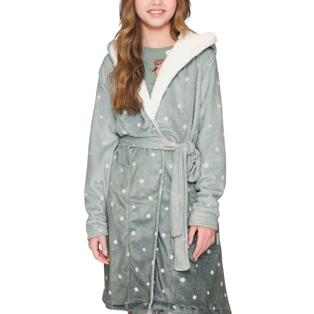 Roupão Fleece Infantil Detalhe de Pelúcia Interna no Capuz