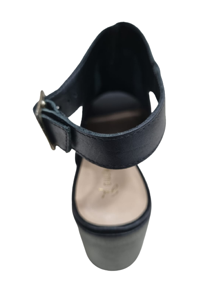 Salto Croco Preto/Atanado Stone Preto