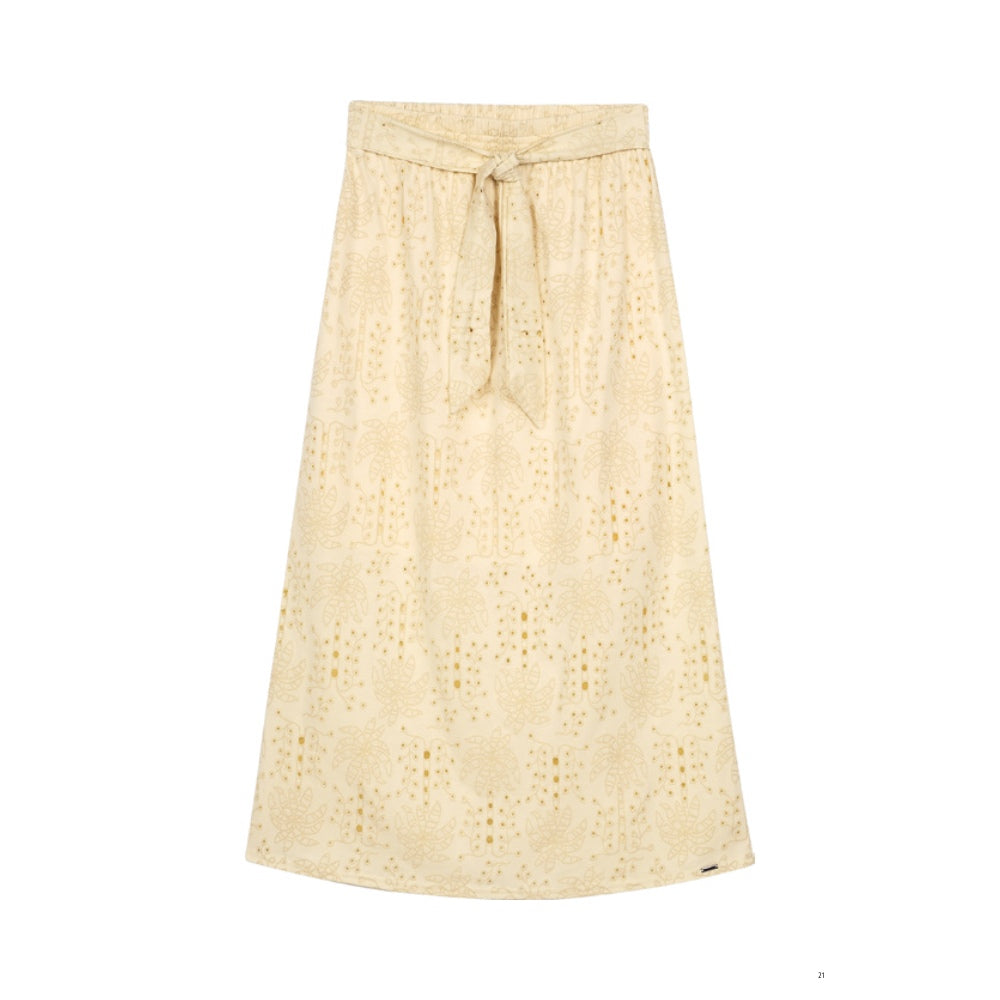 Saia em Meia Malha de Algodão Devorê