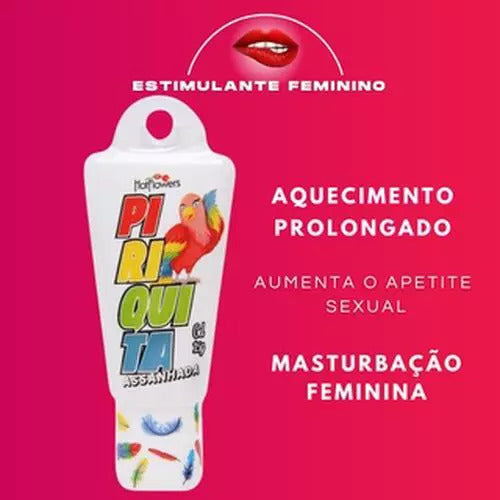 Gel Lubrificante Feminino Piriquita Assanhada Hot Flowers
