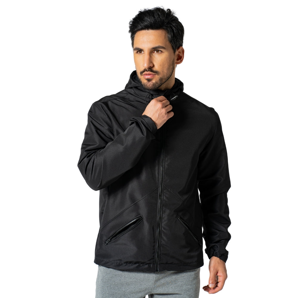 Jaqueta Corta-Vento Masculina com Capuz Forrado
