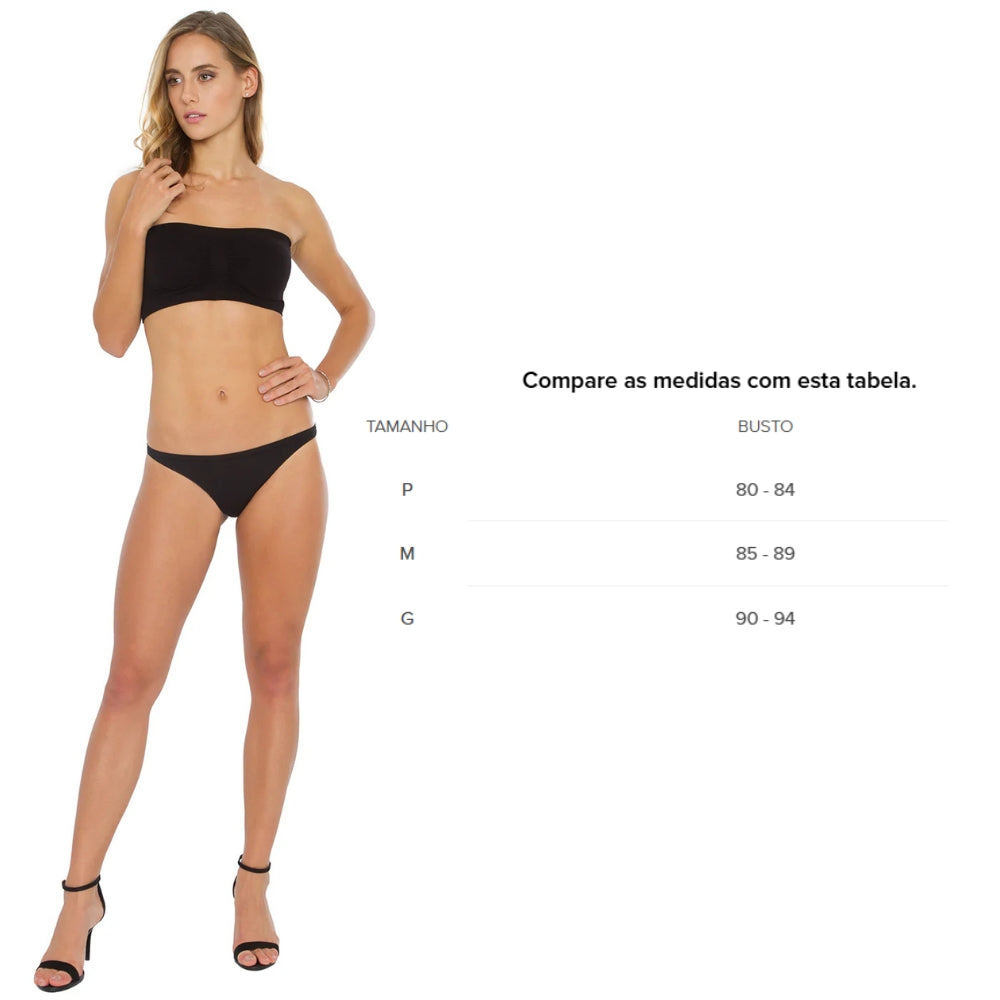 Top Faixa Sustentação Com Bojo Removível