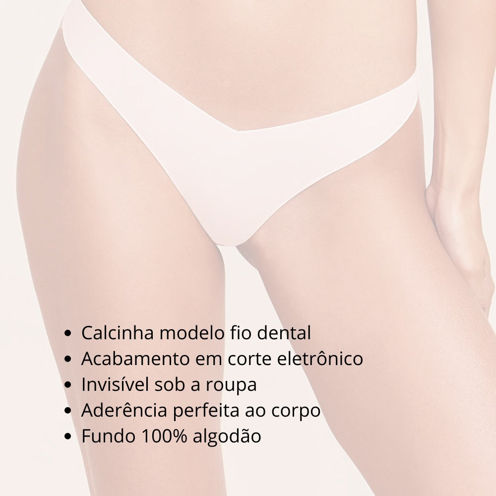 Calcinha Fio Dental Invisível sob a Roupa