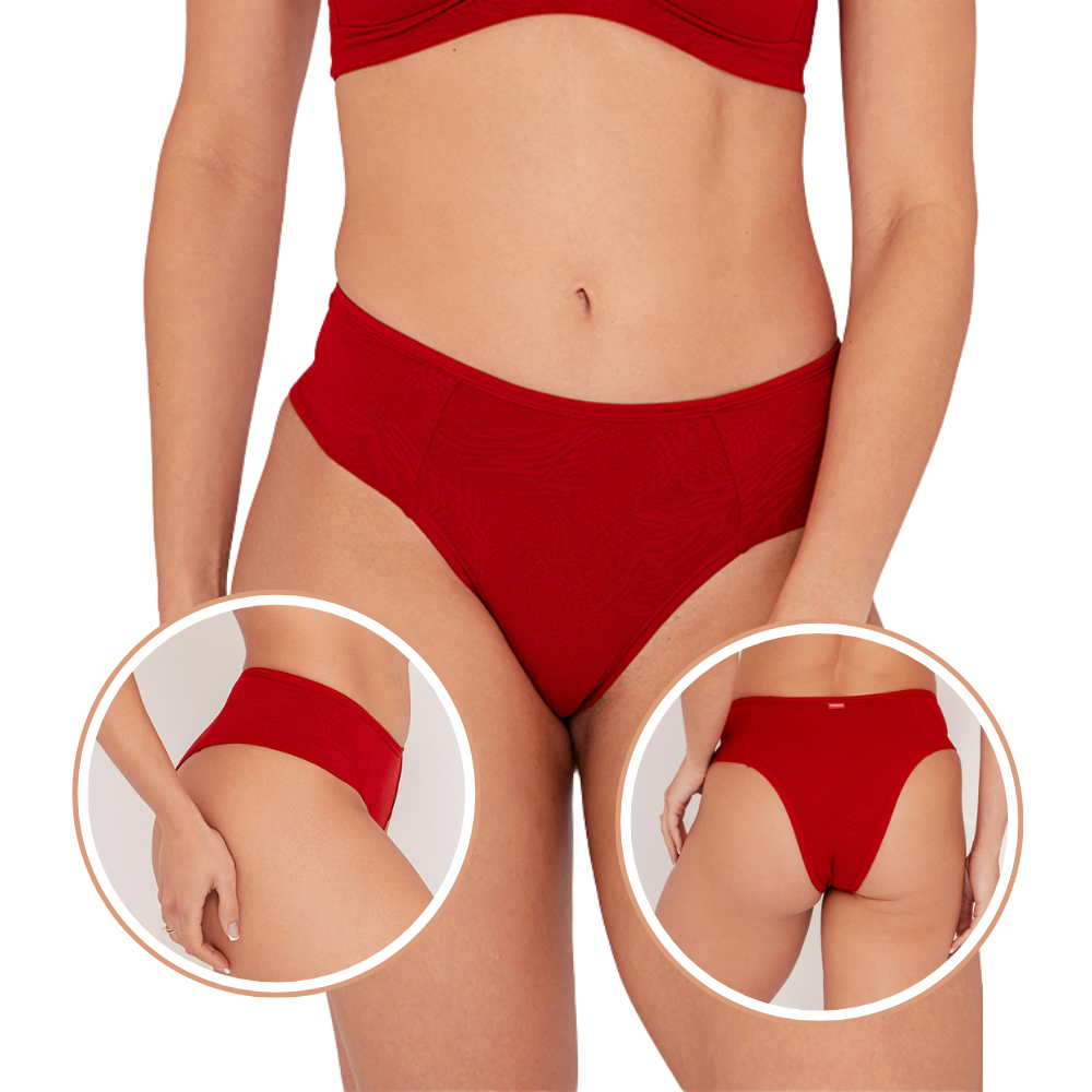 Calcinha Tanga Feminina Laterais Duplas com Textura e Forro 100% Algodão